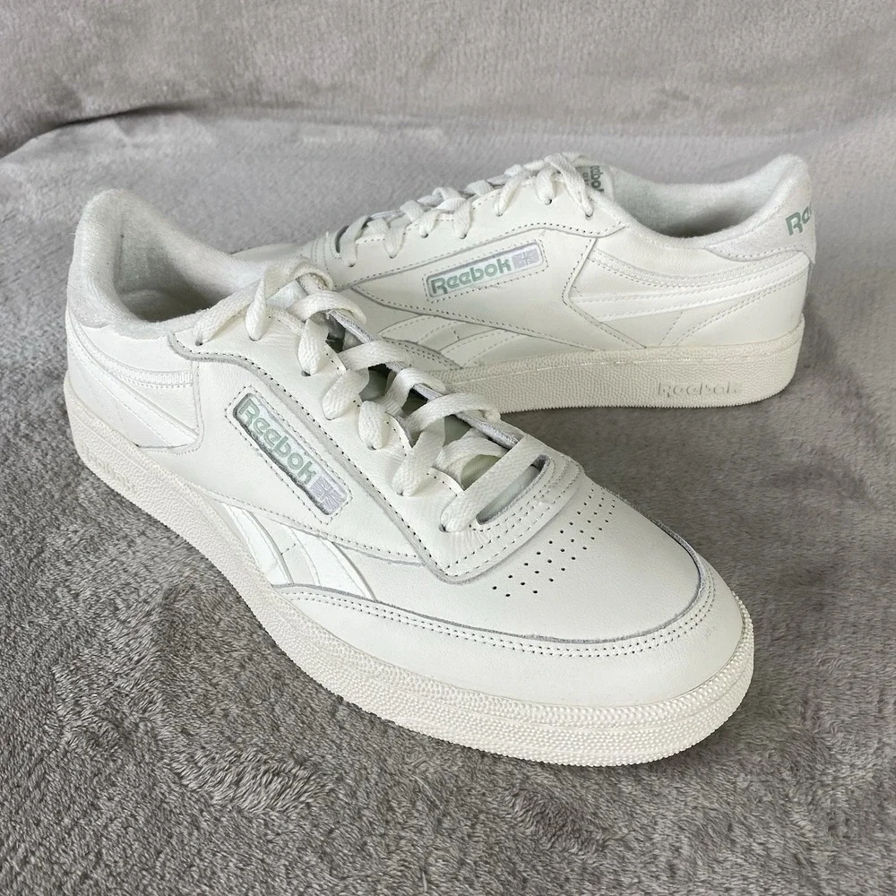 Reebok Club C Revenge Shoes Mens Size 11 Chalk Green Leather Sneaker NEW
